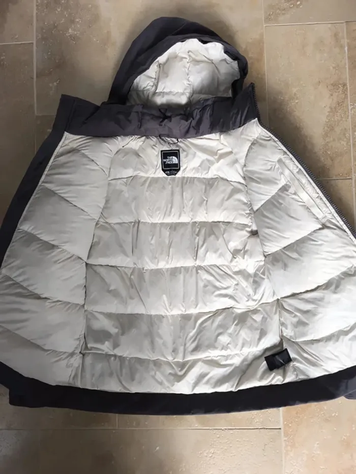 Manteau doudoune chaud épais gris The North Face taille S excellent état HyVent - photo numéro 11
