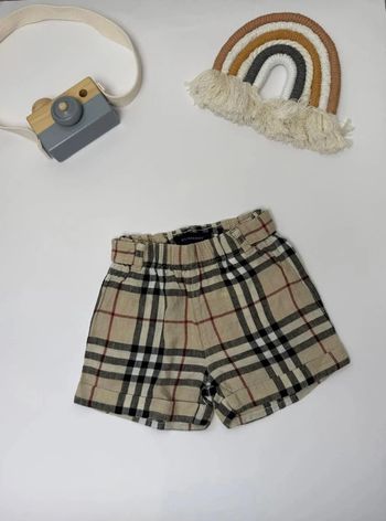Short Burberry baby unisexe en lin taille 3 mois comme neuf