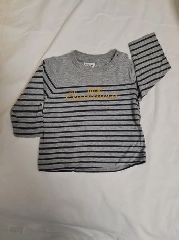 T-shirt ML rayé 12 mois TAO