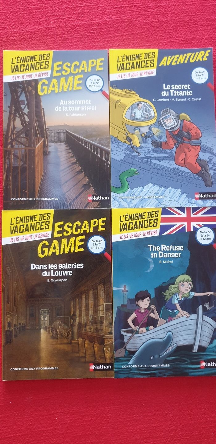 Livres L'enigme des vacances de la 6ème à la 5ème.