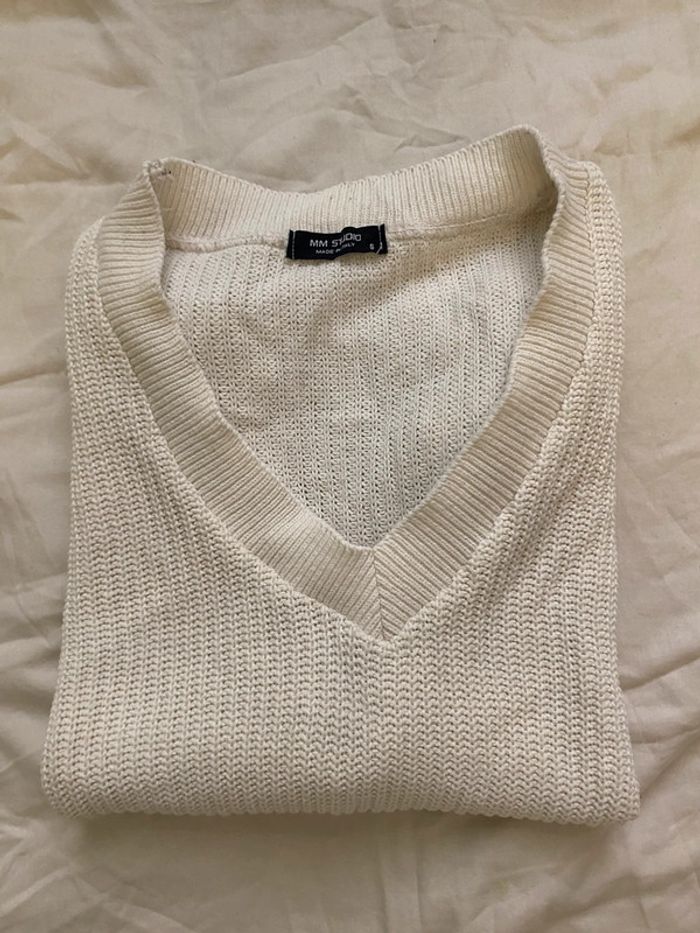 Cardigan blanc MM Studio – Fabriqué en Italie