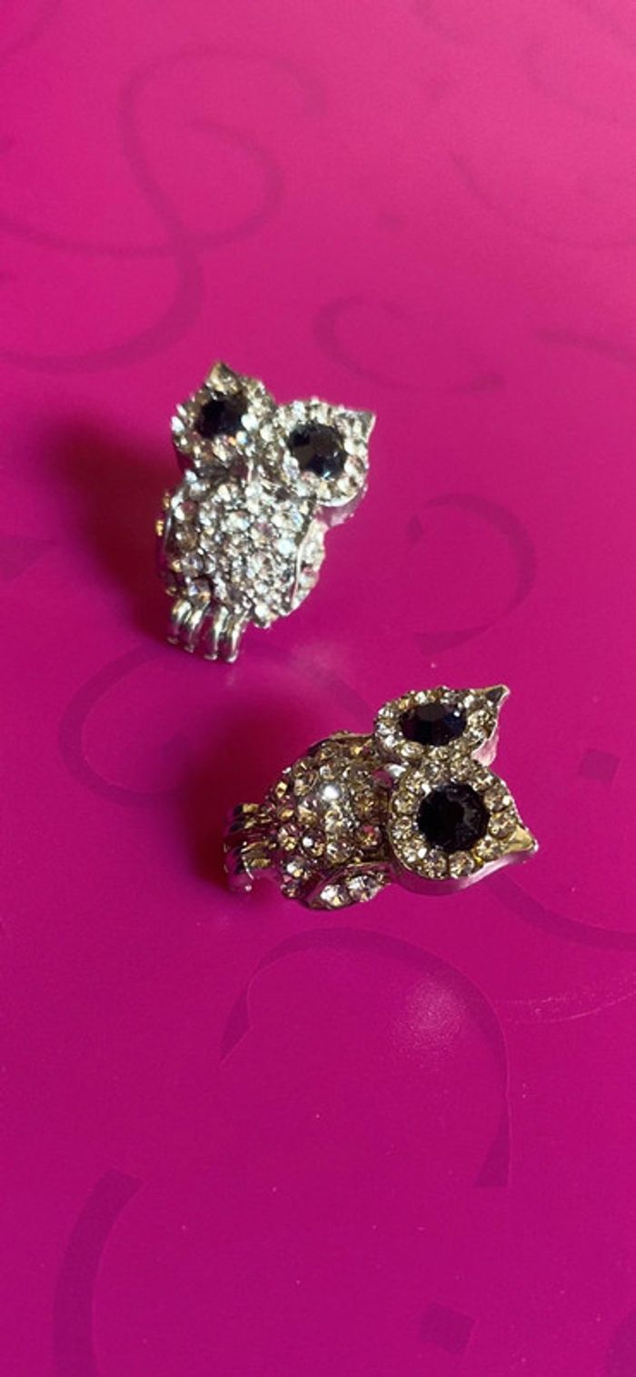 Boucle d’oreille fantaisie hiboux - photo numéro 5