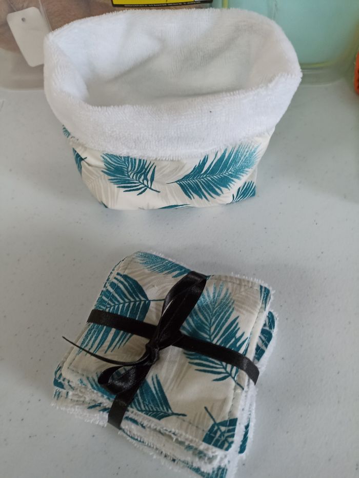 Panières et lingettes démaquillantes lavable