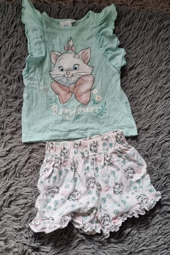 Ensemble d'été Marie des Aristochats 2ans