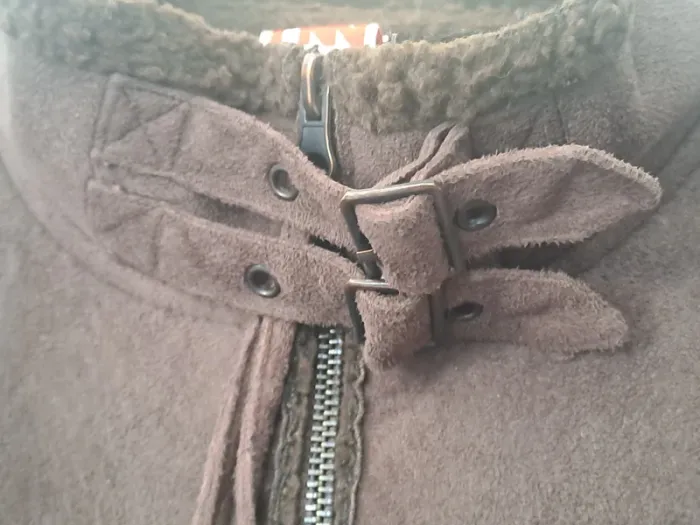 Veste effet Daim manches courtes marron Dorotennis Taille 42/44 - photo numéro 6