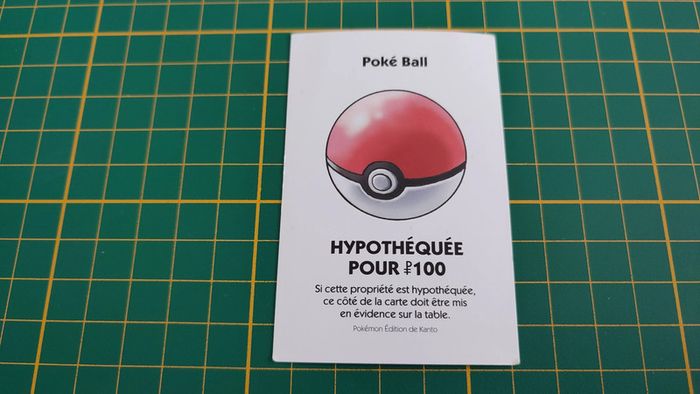 Carte Poké Ball pièce détachée jeu de société Monopoly Pokémon édition de Kanto #C43 - photo numéro 2