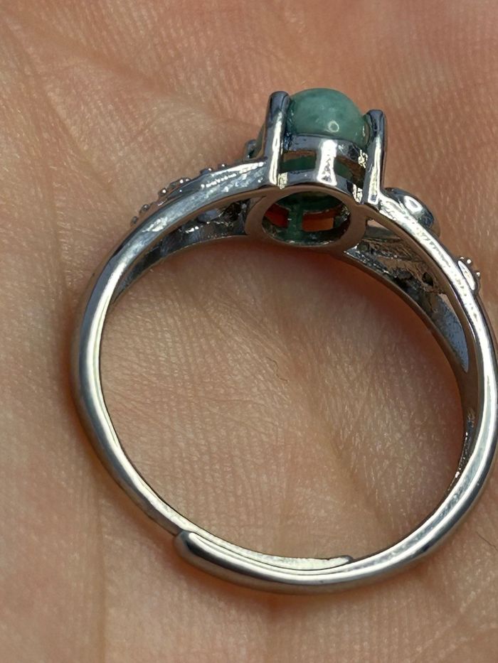 Bague réglable en laiton et en amazonite – Harmonie & Confiance - photo numéro 3