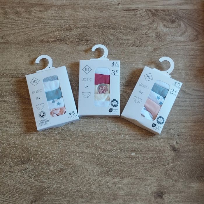 🩷 Lot de 3 boîtes de 5 culottes =15 culottes 4/5 ans Tex #emyfleury_sousvetement - photo numéro 2