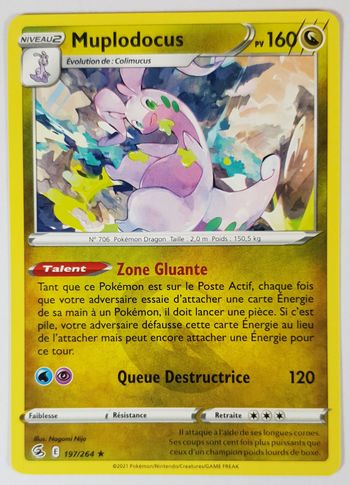 Carte Pokemon Muplodocus 197/264 ★ Poing de Fusion FR ©