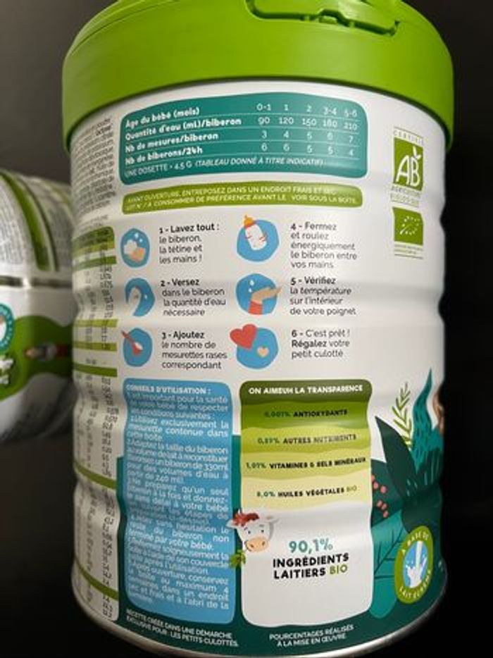 Lot 2 boîtes lait 1er âge « Les petits culottés » - photo numéro 6