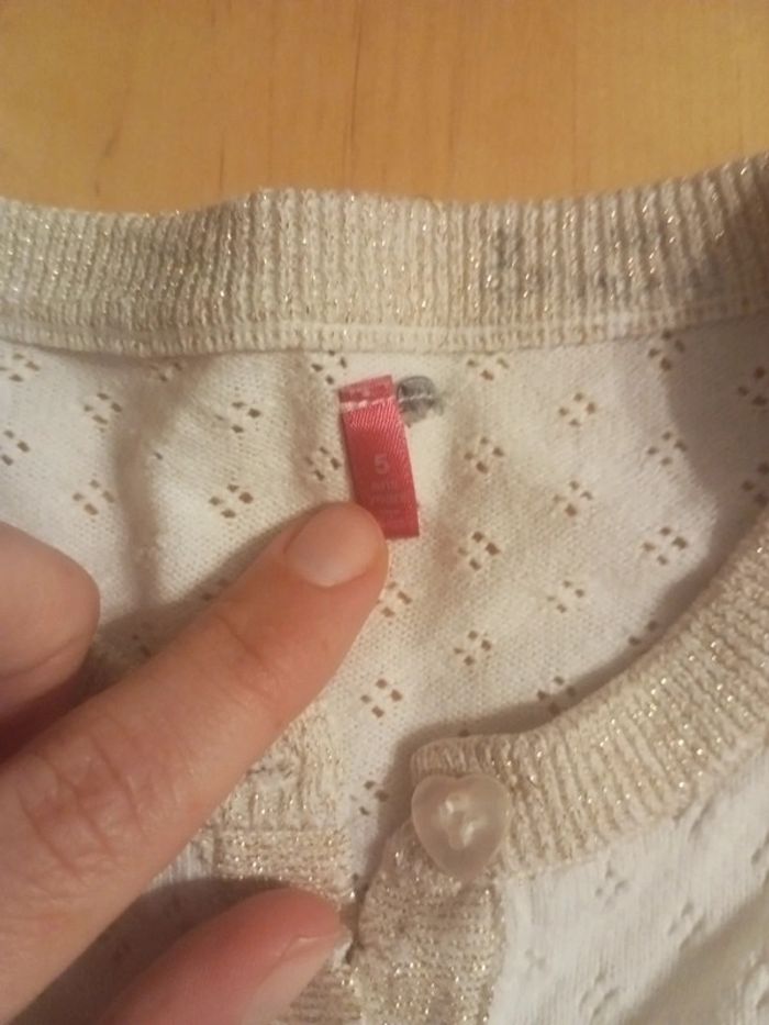 Gilet blanc cassé - photo numéro 3