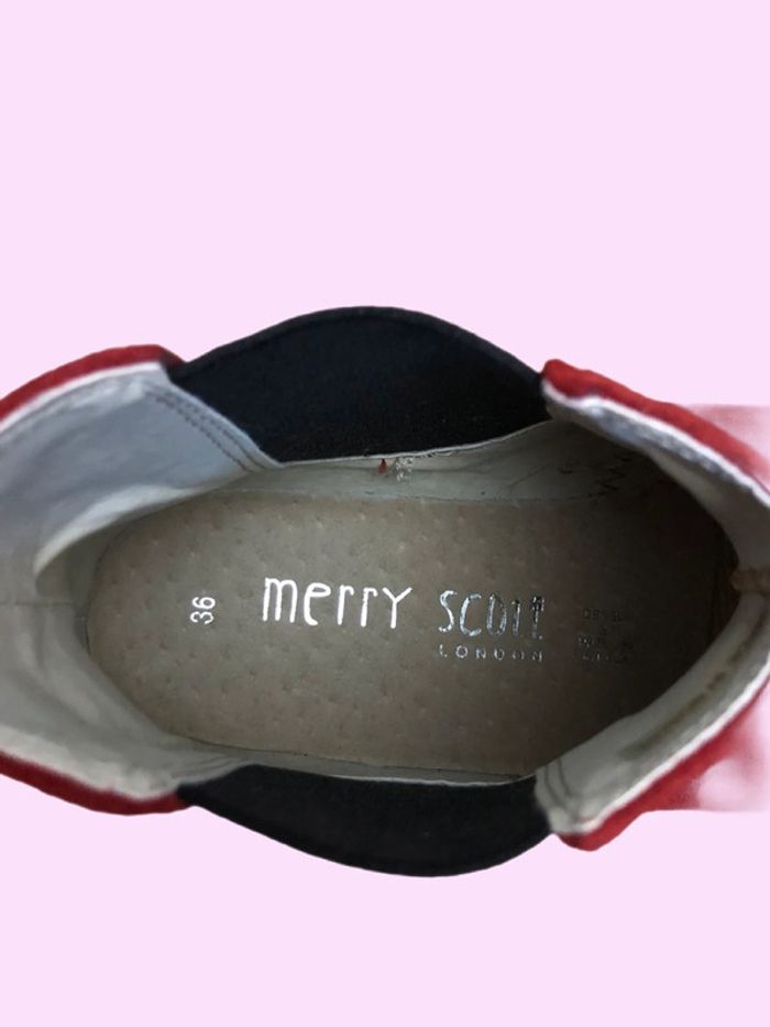 Bottines nubuck rouge red suede ankle boots - photo numéro 8