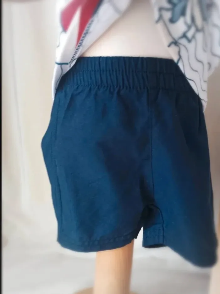 Ensemble tee-shirt manches courtes et short style marin garçon 3 mois - photo numéro 4