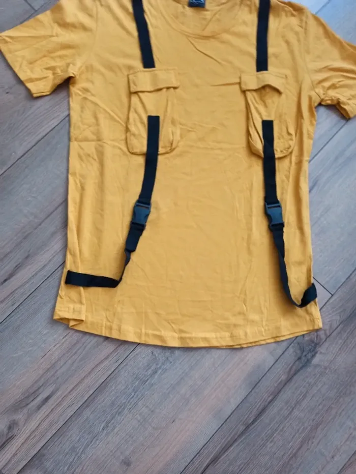 Tee shirt jaune pour homme L Oversize - photo numéro 4