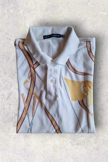 Polo Ralph Lauren sport blanc a motif taille L