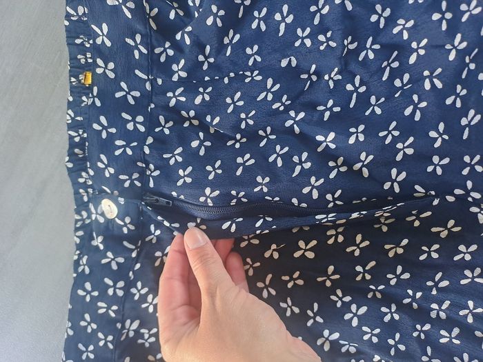 Jupe short légère bleu blanc M&S Mode - photo numéro 6