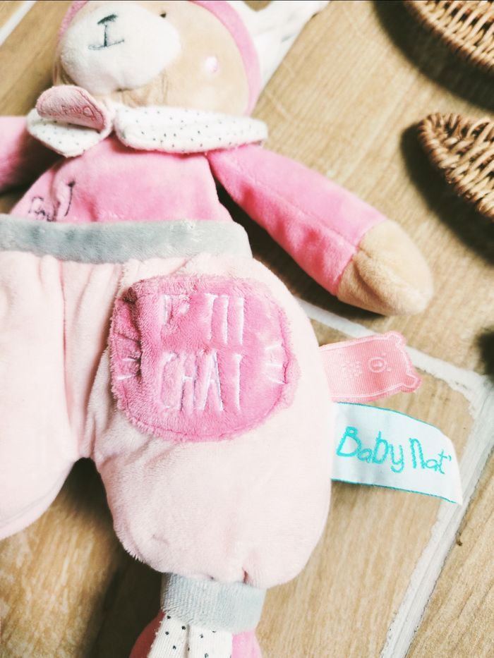 🐻Baby Nat - Ours Peluche doudou multi activités sensorielles - Brioche P'tit chat - photo numéro 3