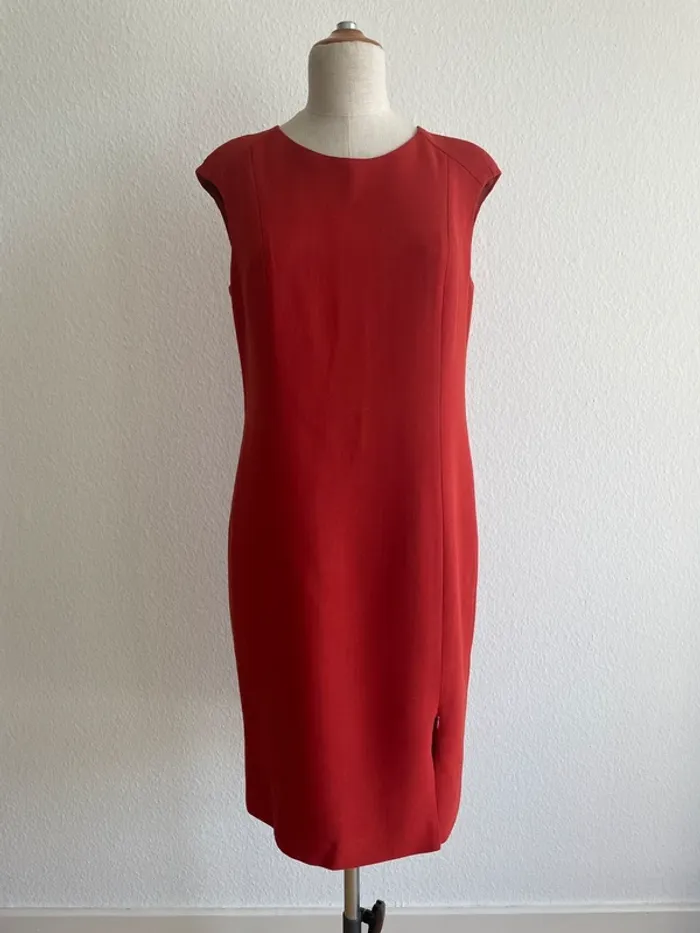 Robe orange fendue Gérard Darel 40 - photo numéro 2
