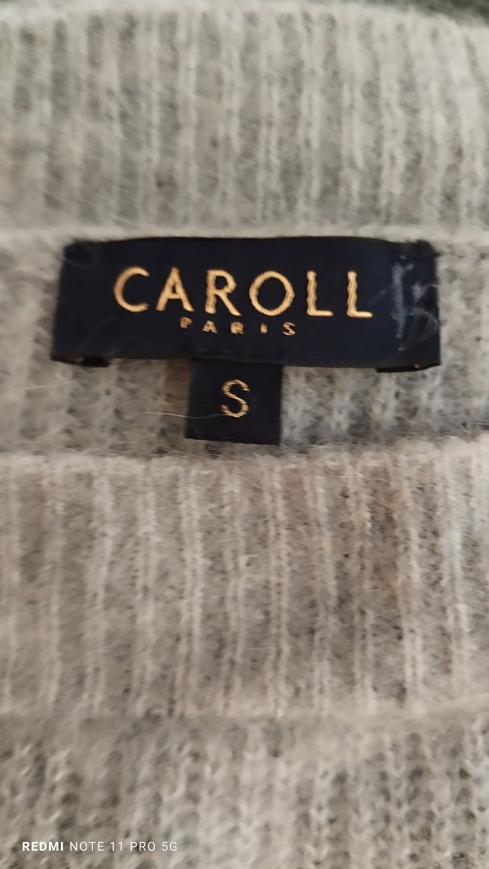 Pull col bateau gris perle