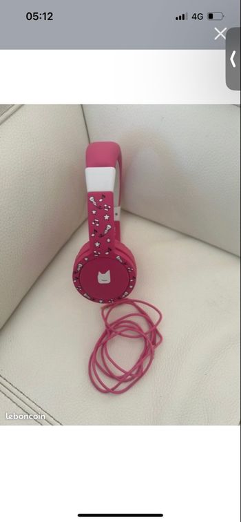 Casque rose pour toniebox tonies