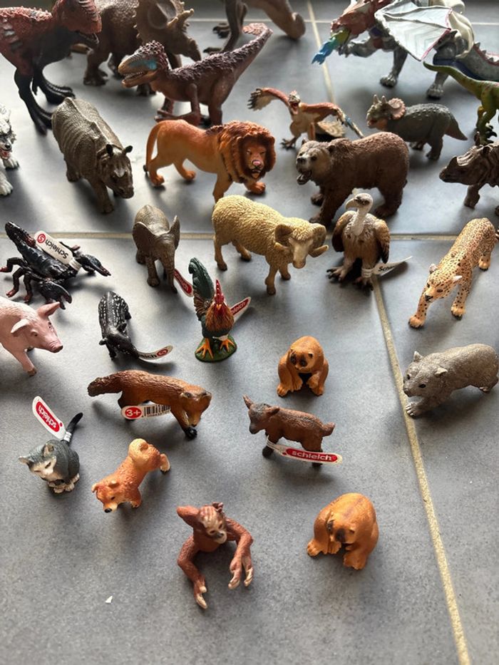 Animaux schleich flamant rose brebis lama chèvre biche renard chien éléphant - photo numéro 4