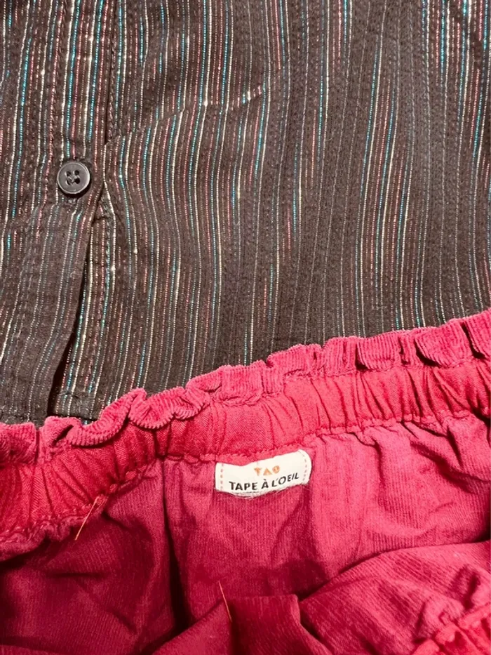 Taille 5 ans tenue de fête fille TAO Kiabi noir et bordeaux * scintillant * 🩷 - photo numéro 6