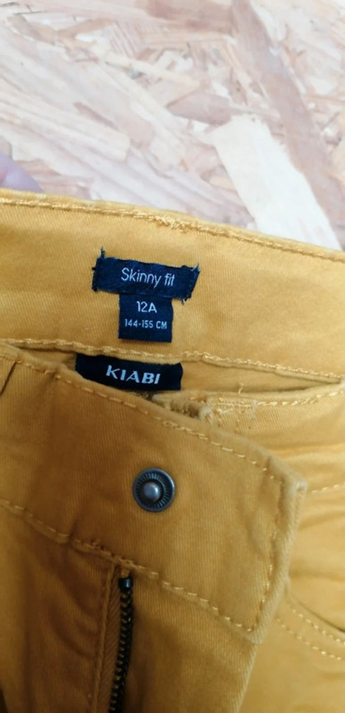 Pantalon skinny jaune moutarde - photo numéro 2