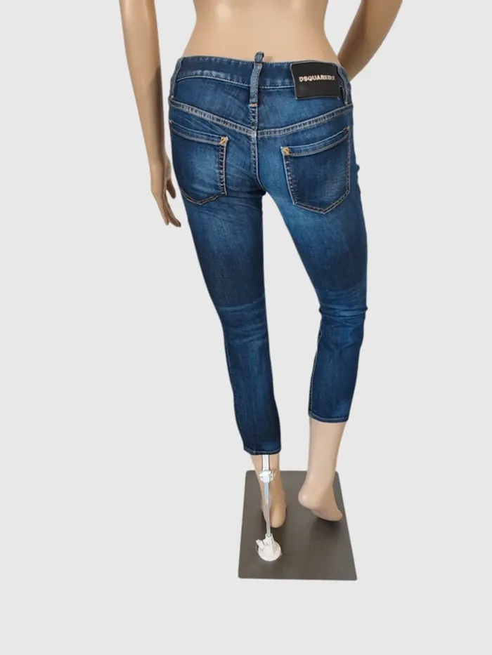 Jean skinny Dsquared2 bleu - Taille 38 - photo numéro 4