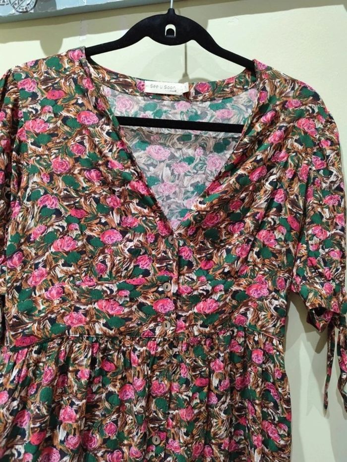 Vestido estampado See U Soon talla S( ver medidas).Robe imprimée See U Soon taille S (voir mesures). - photo numéro 2