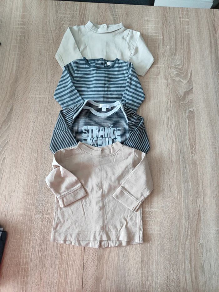 Lot 4 Tee shirt ML Kiabi
