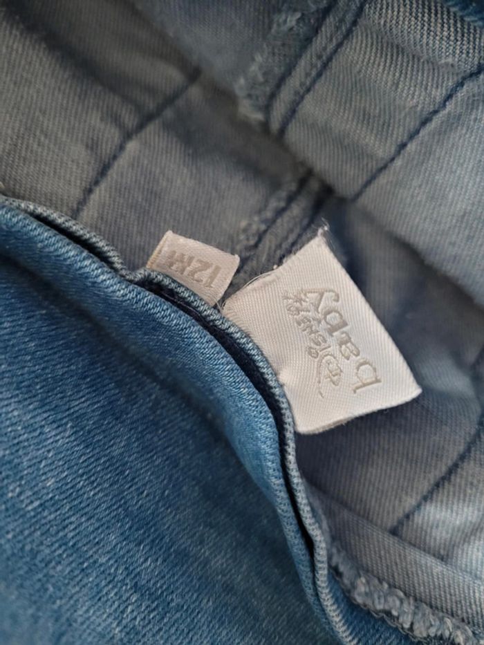 Salopette short en jean mickey 12 mois - photo numéro 4