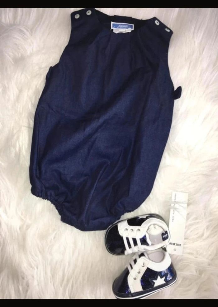 🍒Combi bloomer Jacadi denim 6 mois🍒 - photo numéro 2