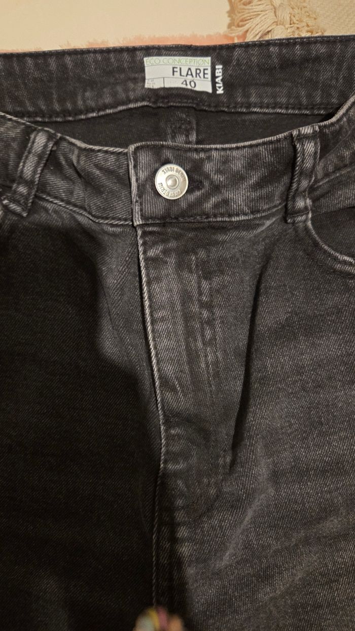 Pantalon jean flare noir - photo numéro 2