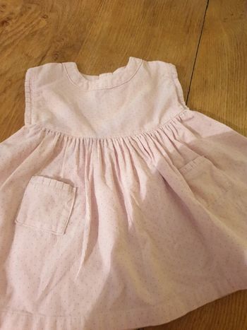 Robe en velours rose pâle bout'chou 6m