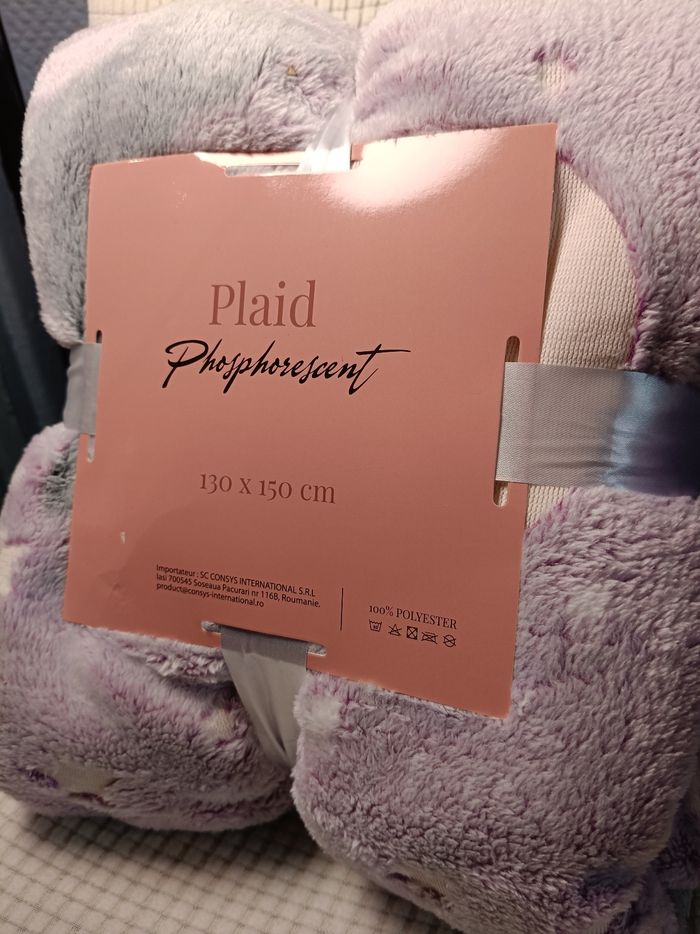 Plaid fluorescent neuf couleur Lila - photo numéro 2