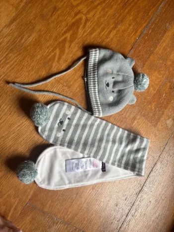 ensemble, bonnet et écharpe