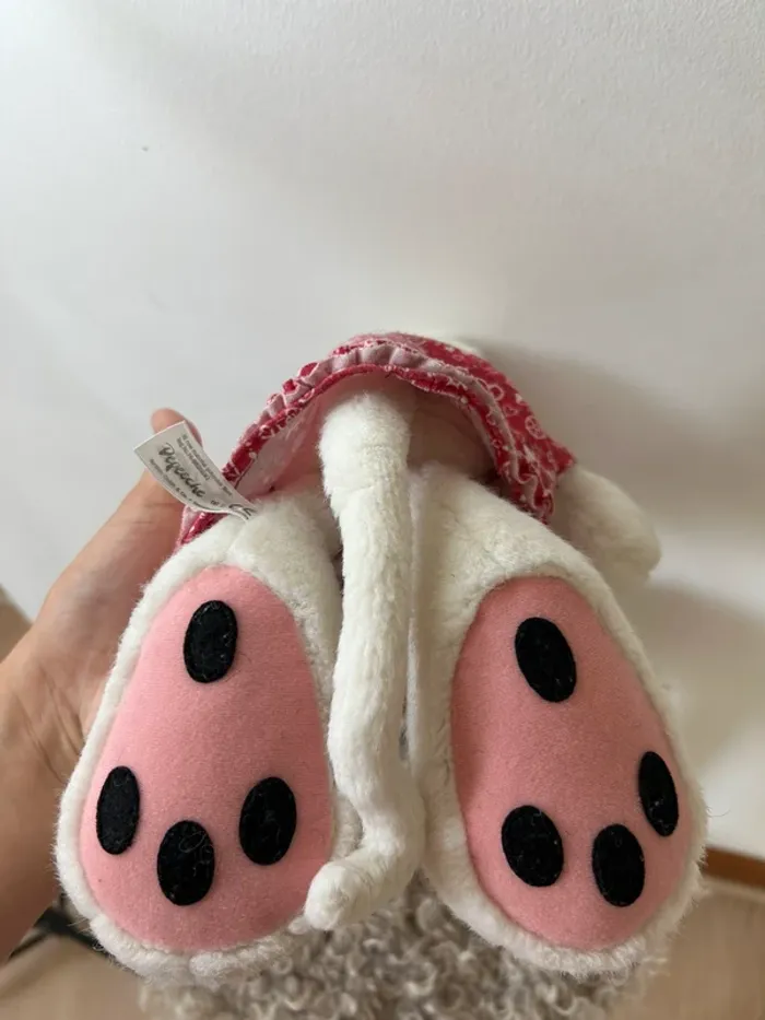 Peluche Diddlina originale – robe rouge à cœurs – vintage collector Diddl - photo numéro 7