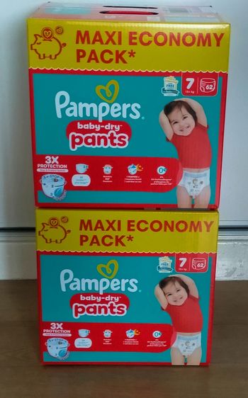 Lot couches Pampers baby dry pants taille 7