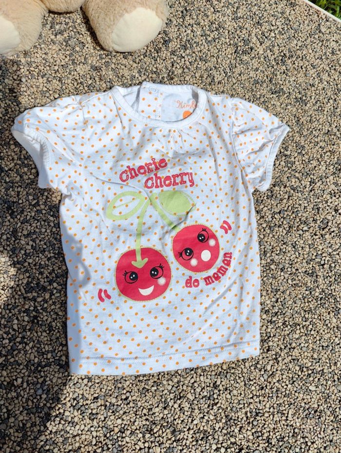 Tee shirt cherry kimbaloo 12 mois - photo numéro 2