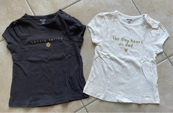 Lot de 2 t-shirts manches courtes 12 mois