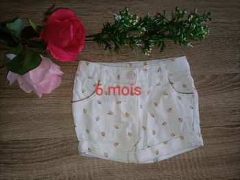 Short en jean blanc 6 mois Orchestra