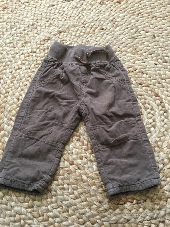 Lupilu pantalon hiver velours marron 6 mois - photo numéro 2