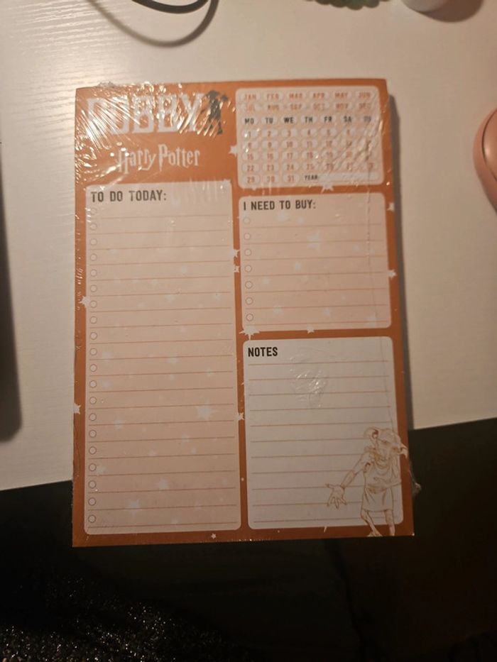 Bloc Notes A4 Semainier Harry Potter Dobby