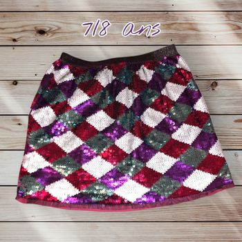🌟🦄 Jupe à paillettes multicolores super fun 🌟🎉
