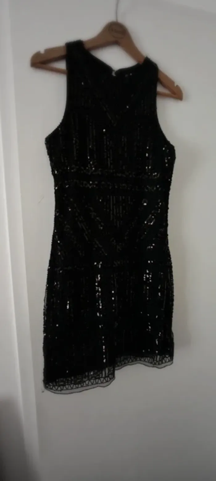 Robe noire à sequins Femme C'est Pour Vous Paris T M - photo numéro 2