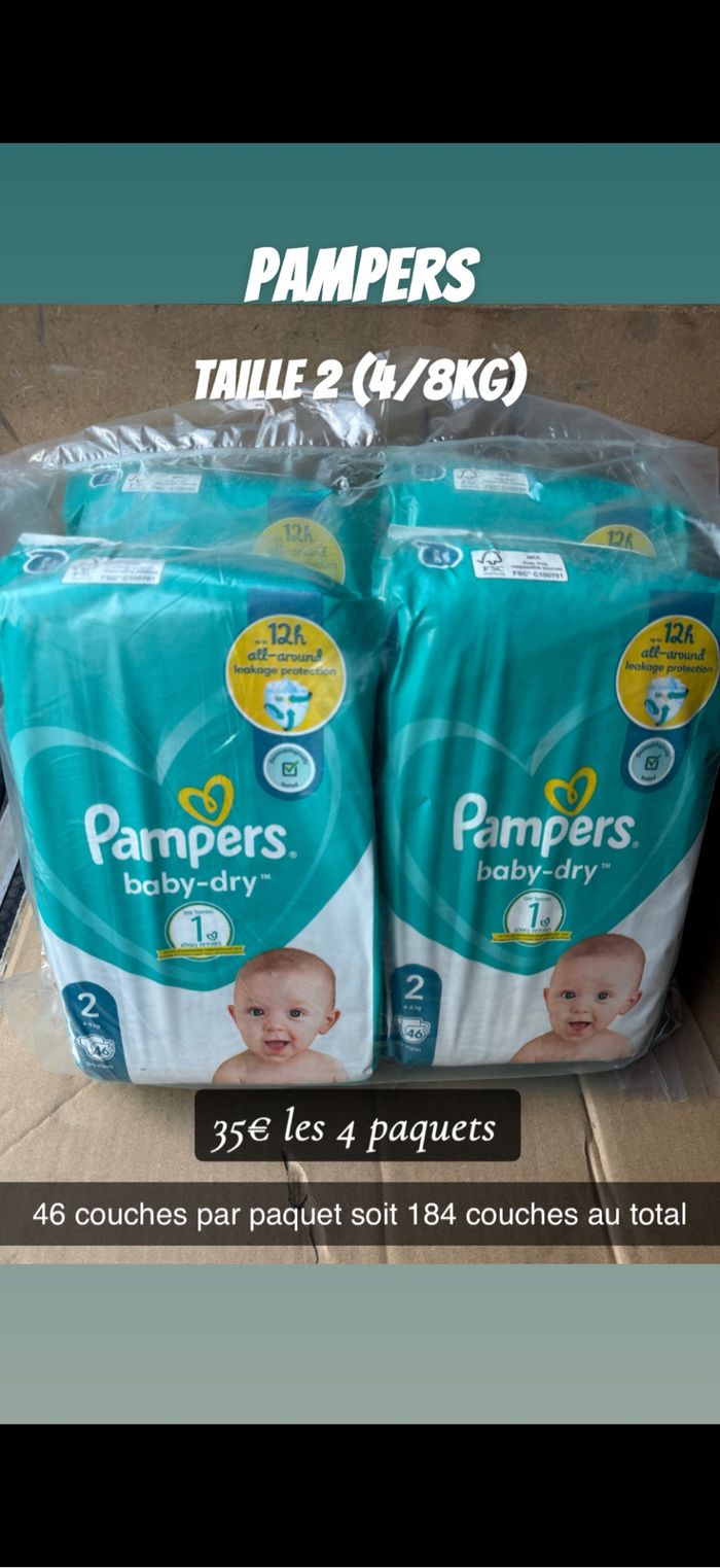184 couches Pampers Taille 2
