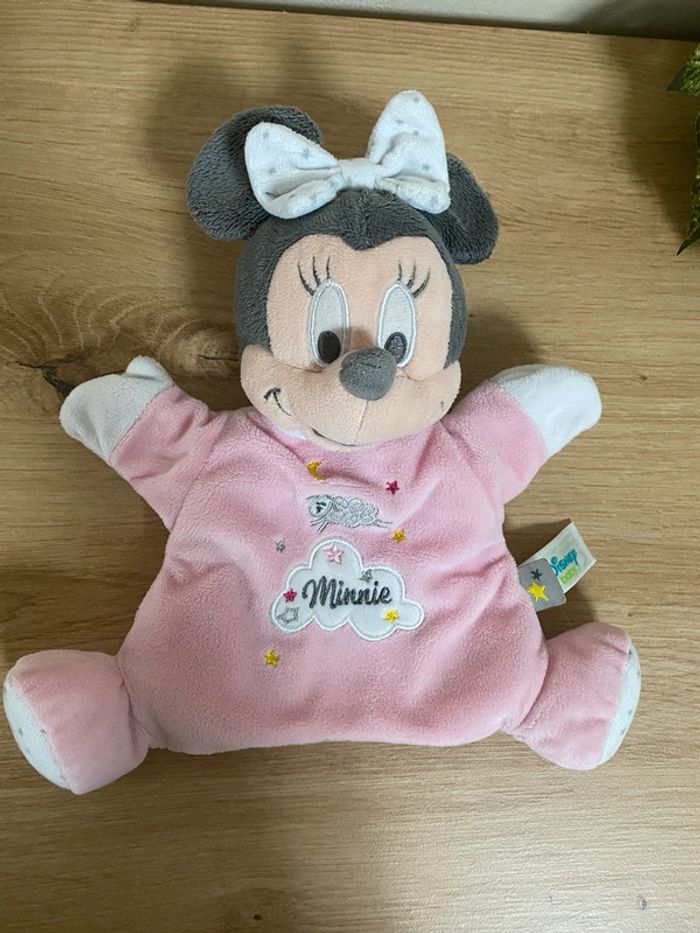 Doudou marionnette minnie rose nuage mouton Disney baby - photo numéro 2