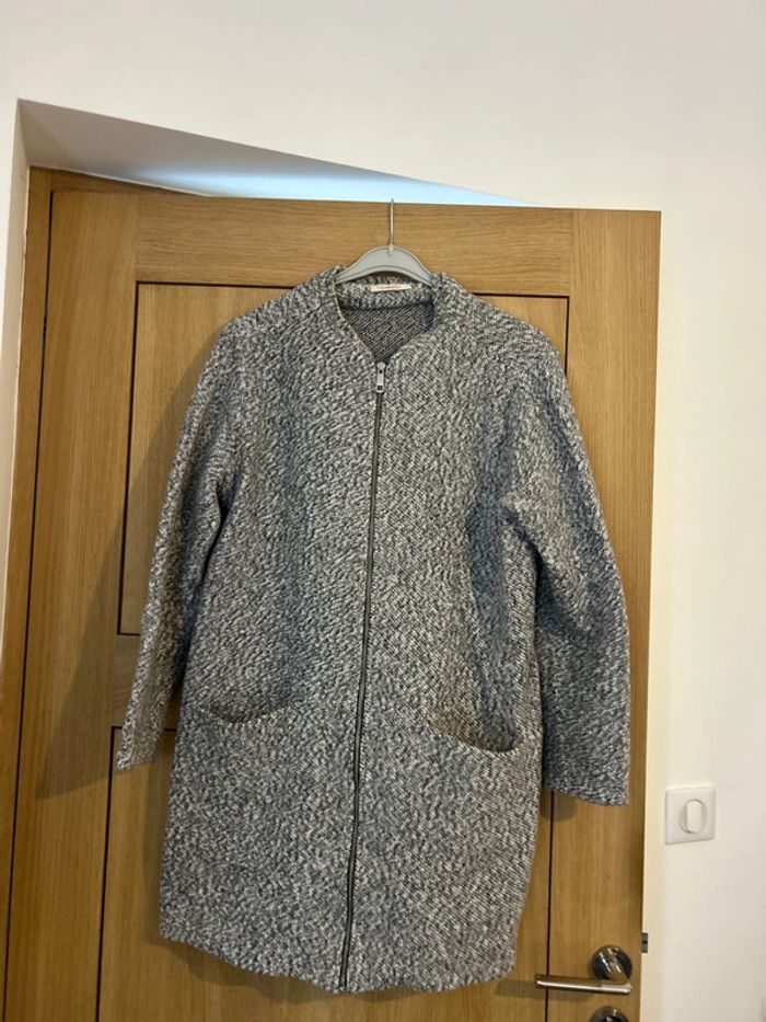 Manteau long camaïeu