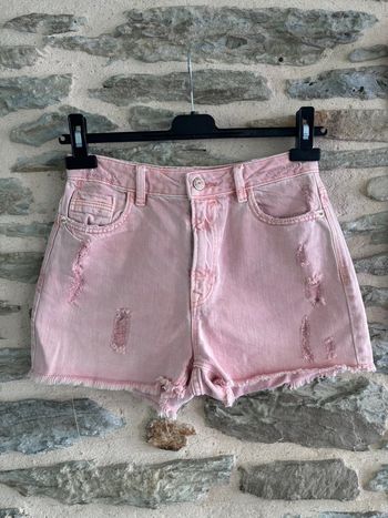 Short en jean rose taille 34