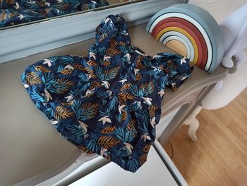 Robe bleue à motifs 6 mois Verbaudet